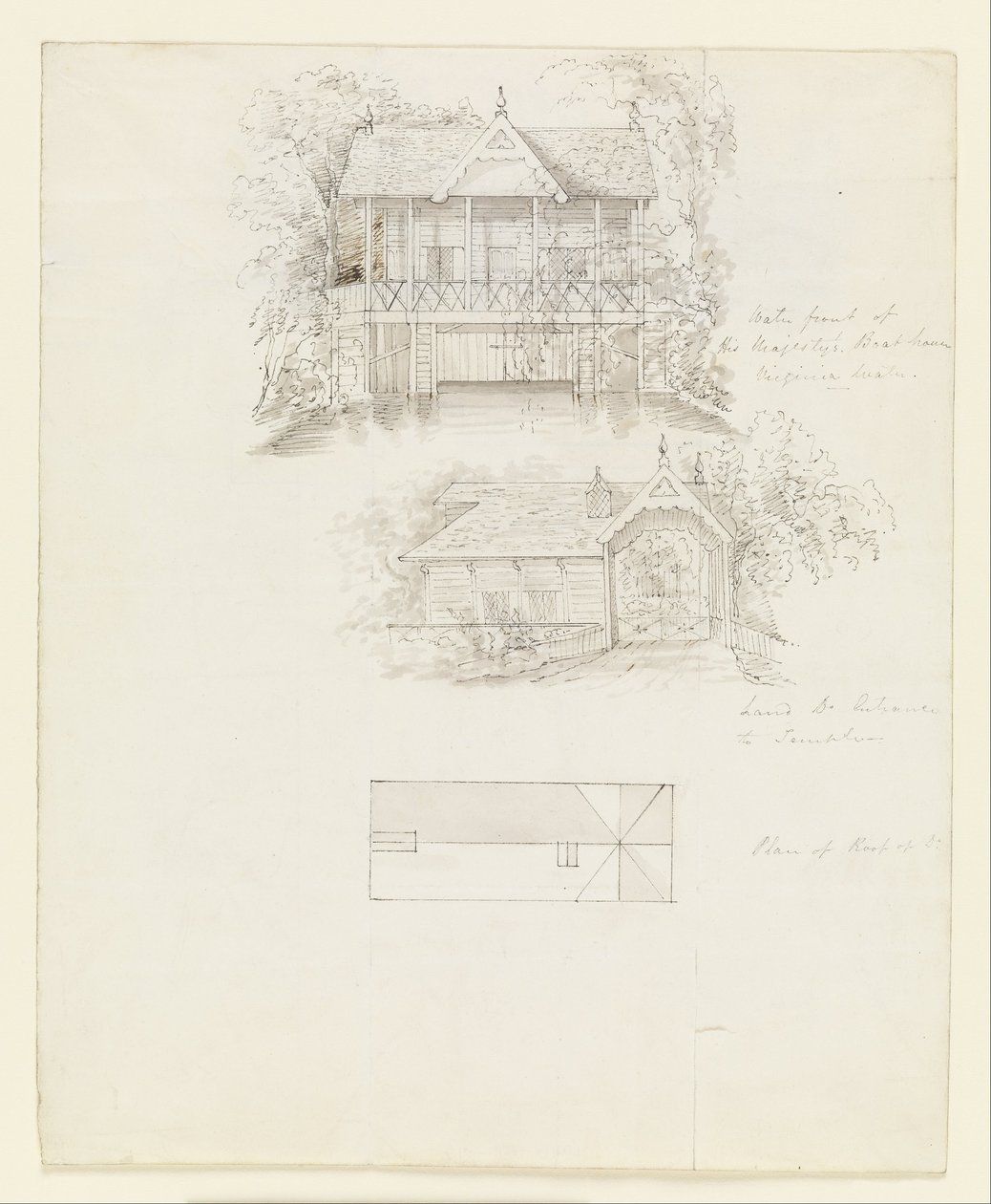 Boat House, Virginia Water; Verso- Scullery, Virginia Water. tekijältä Sir Jeffry Wyatville