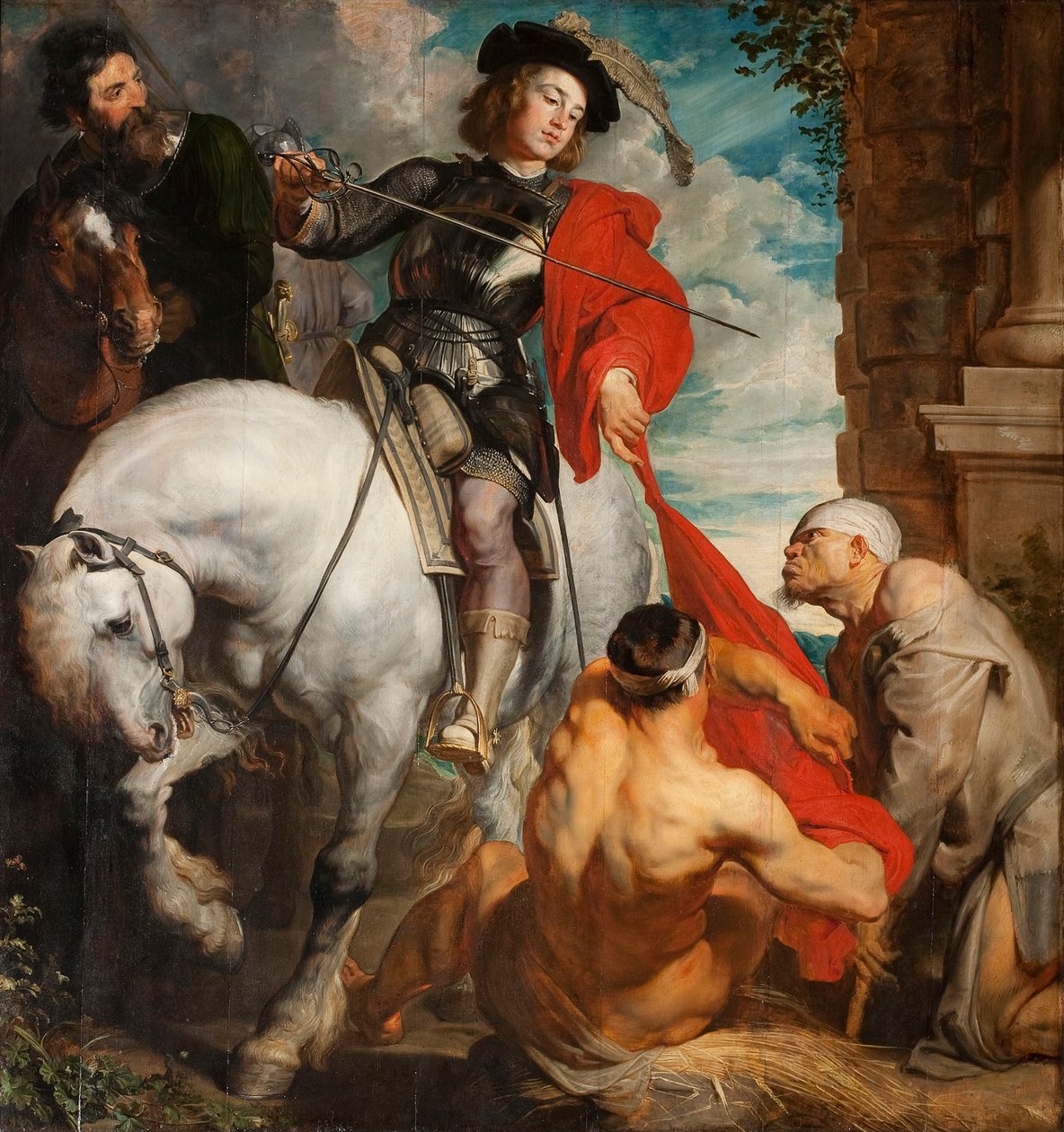 Pyhä Martin jakamassa viittaansa, 1625. tekijältä Sir Anthony van Dyck