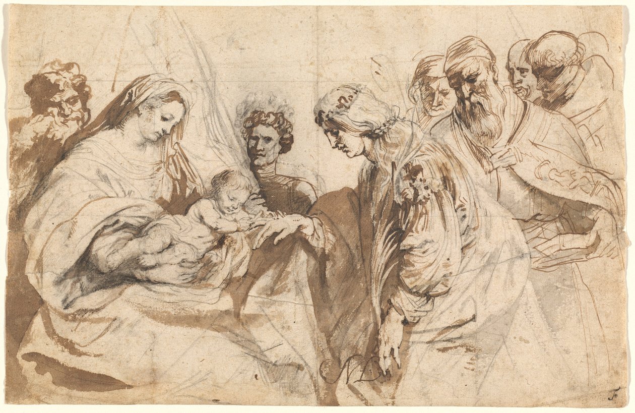 Pyhän Katariinan mystinen häät tekijältä Sir Anthony van Dyck