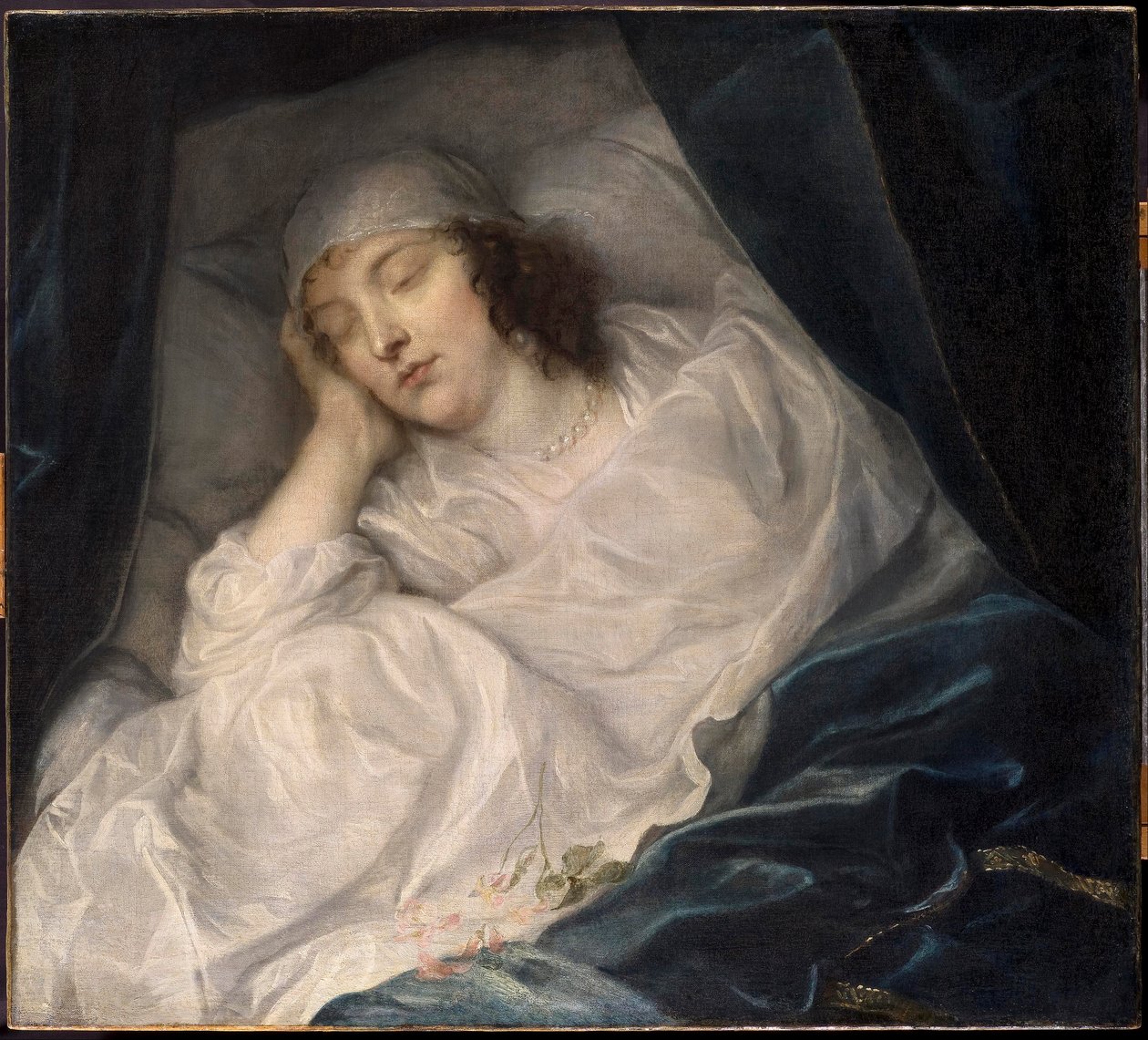 Venetia, Lady Digby, kuolinvuoteellaan tekijältä Sir Anthony van Dyck