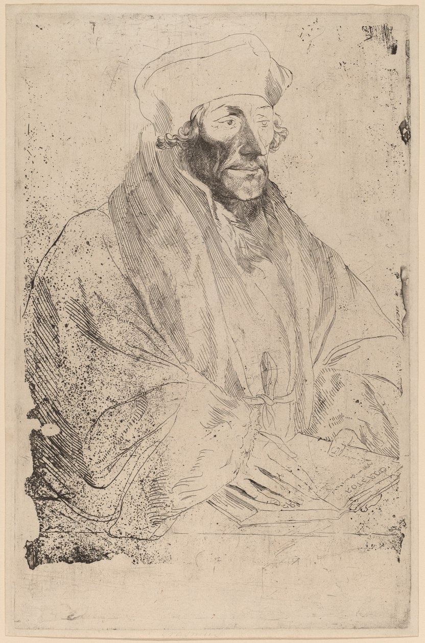 Erasmus Rotterdamilainen tekijältä Sir Anthony van Dyck after Hans Holbein the Younger