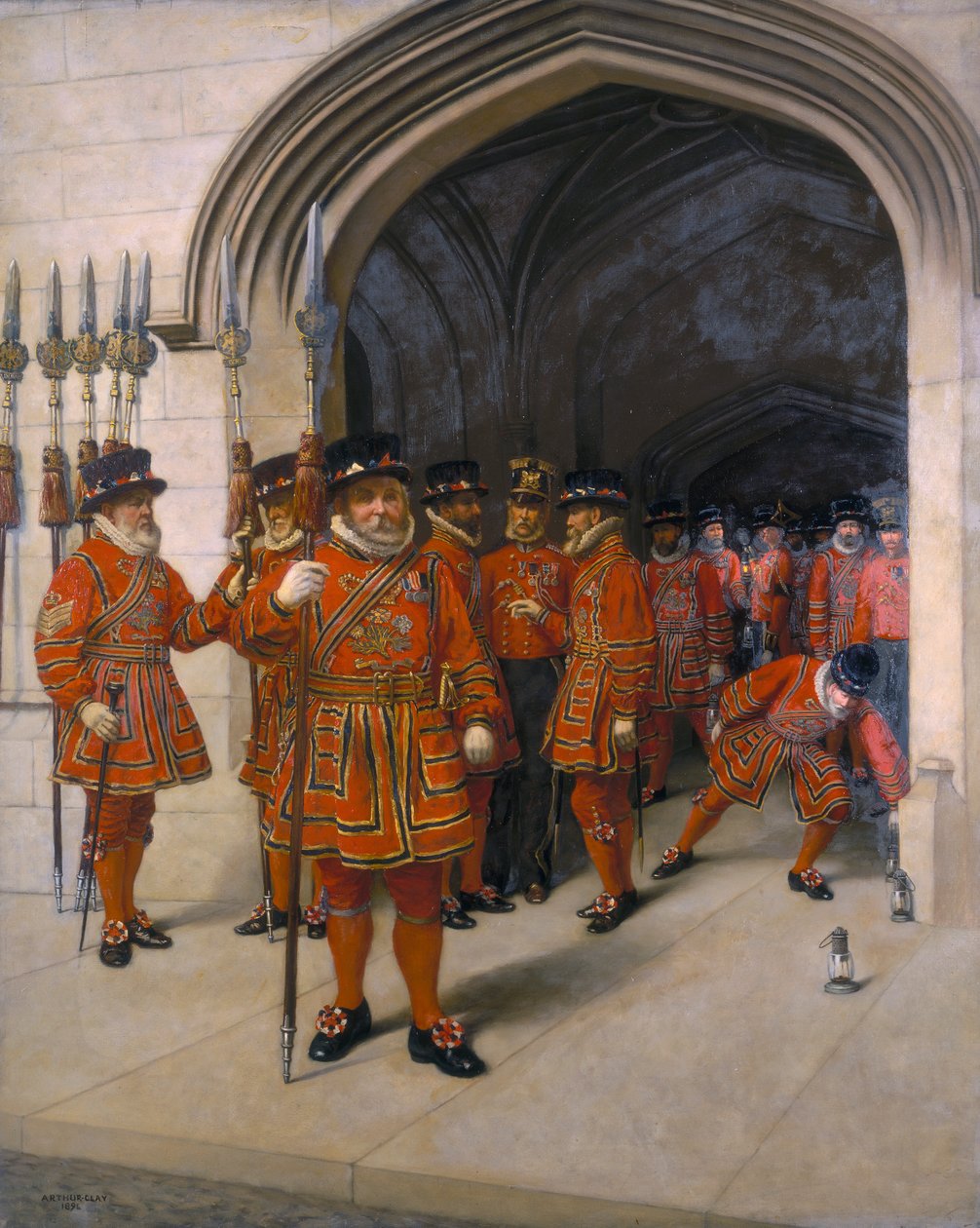 "Vartijan Yeomen etsii parlamenttitalon kryptaa", 1894 tekijältä Sir Arthur Temple Felix Clay