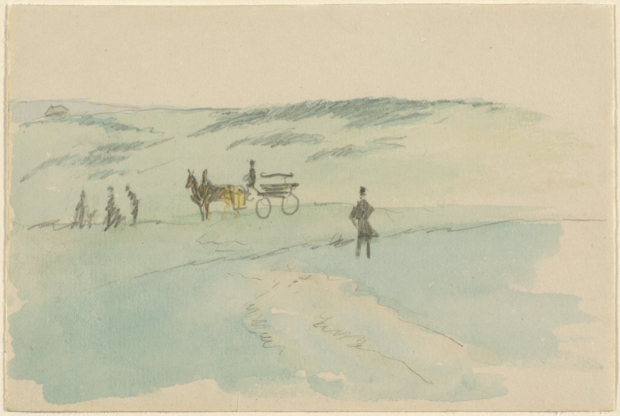 Maisema hahmoilla ja vaunuilla tekijältä Sir David Wilkie
