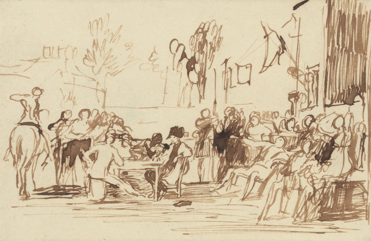 Chelsean eläkeläiset lukevat Waterloon lähetystä tekijältä Sir David Wilkie