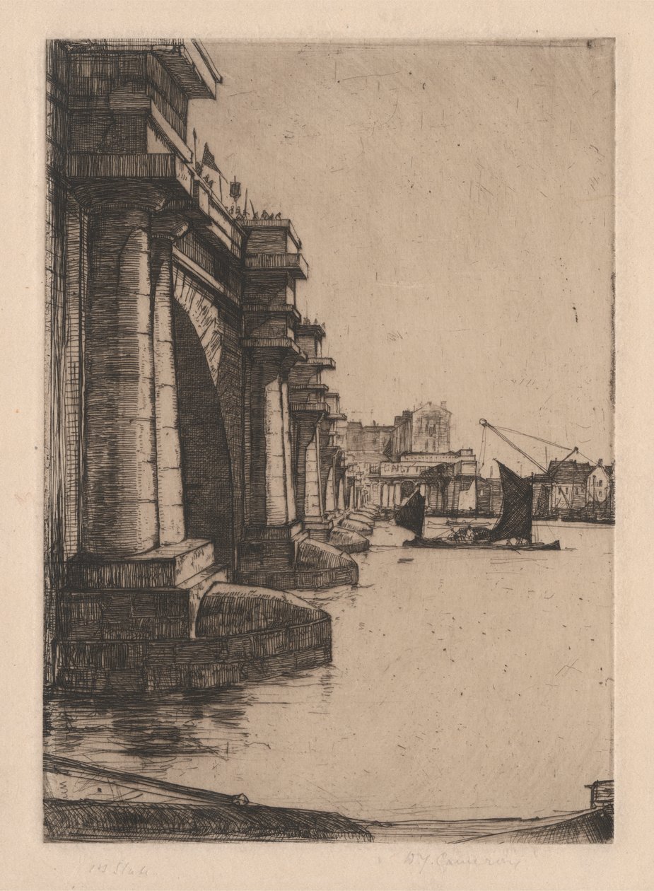 R. 296. Waterloo Bridge, nro 2 tekijältä Sir David Young Cameron