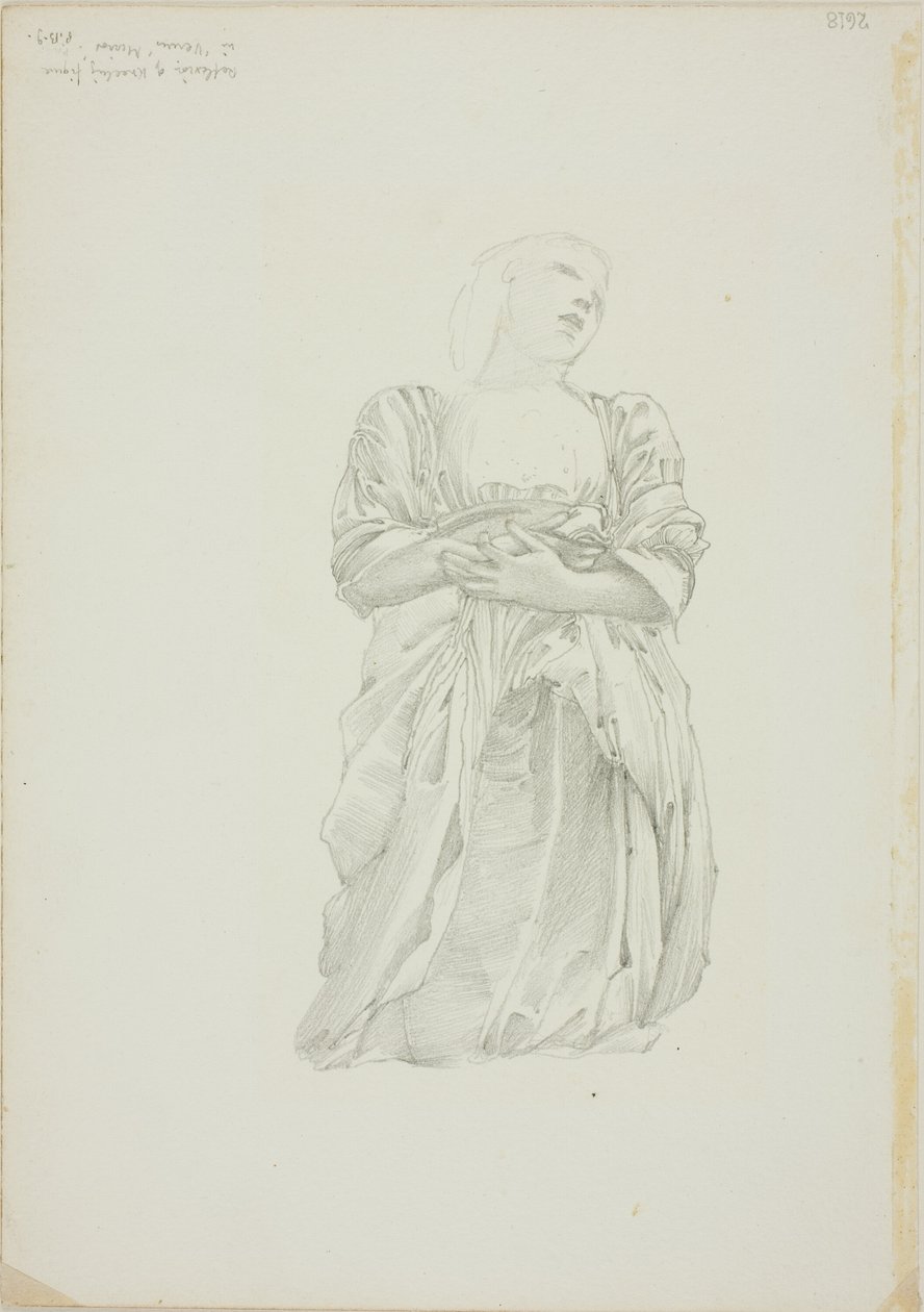 Polvistuvan naishahmon heijastus, tutkimus Venuksen peilistä tekijältä Sir Edward Burne Jones