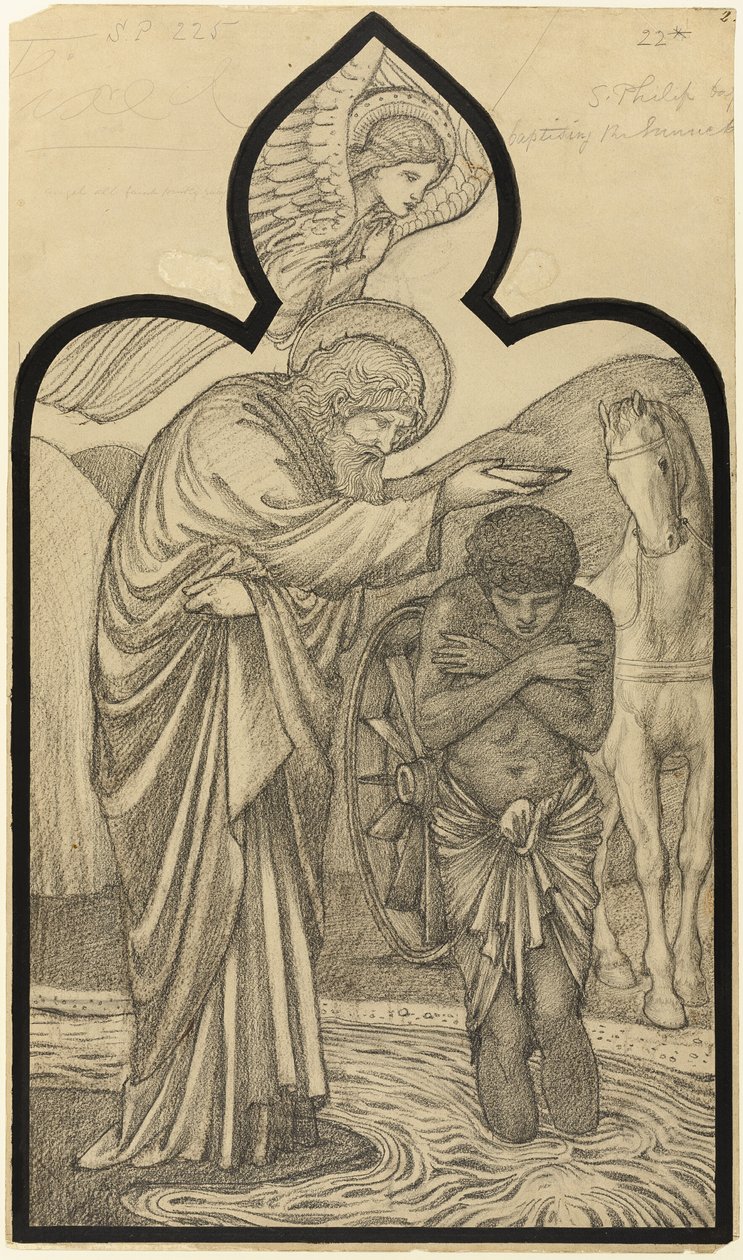 Pyhä Filippus kastamassa eunukkia tekijältä Sir Edward Burne Jones