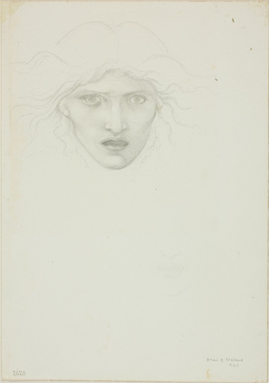 Tutkimus Rondanini Medusalle tekijältä Sir Edward Burne Jones