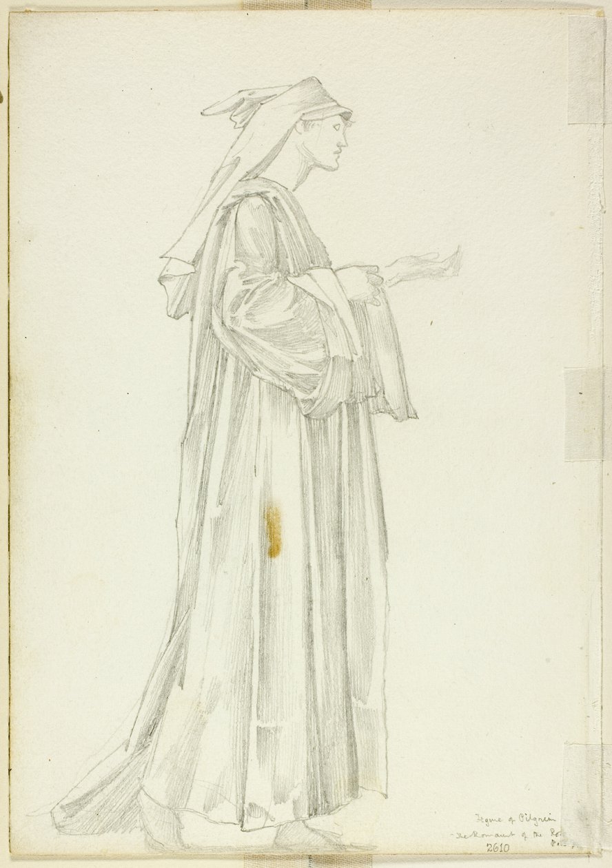 Tutkimus pyhiinvaeltajasta Romaunt of the Roselle tekijältä Sir Edward Burne Jones