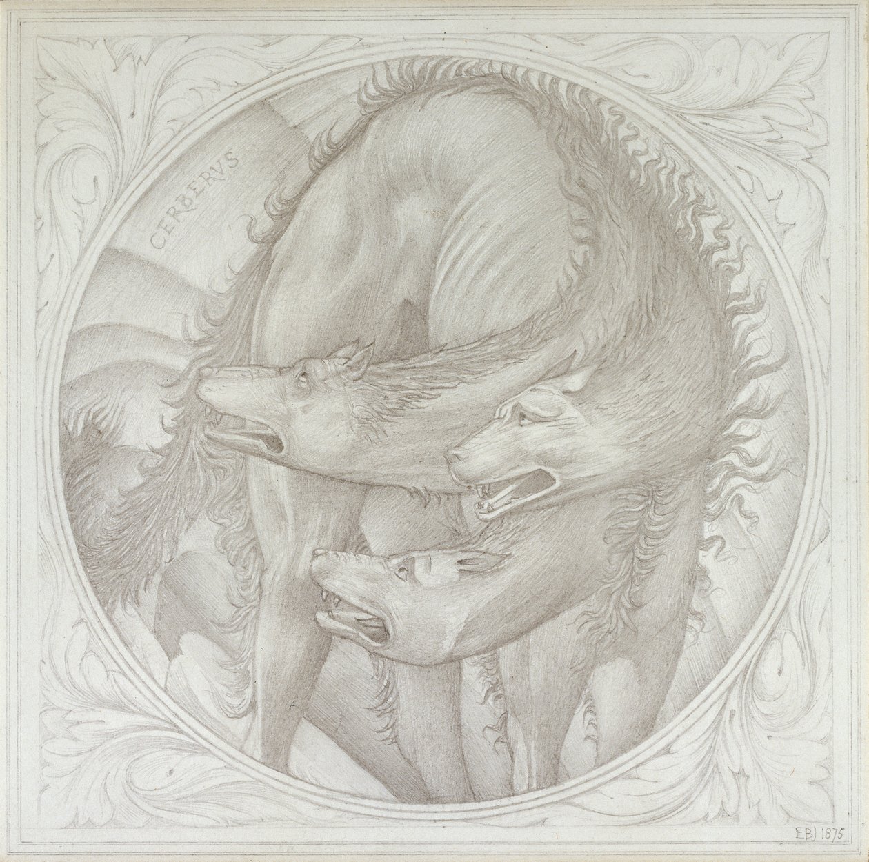 Cerberus, 1872-1875 tekijältä Sir Edward Coley Burne Jones