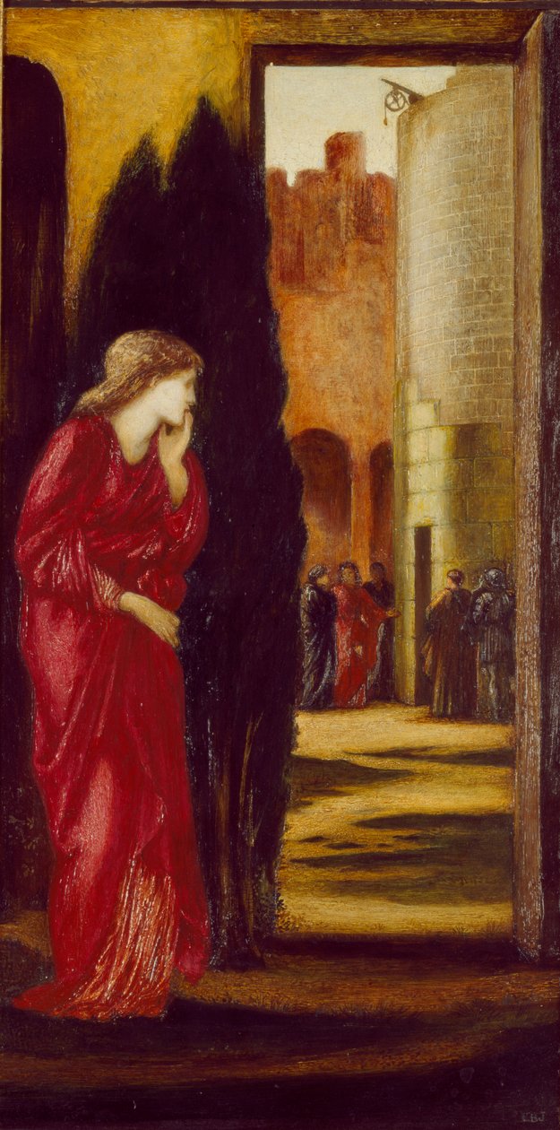 Danäe ja ruskea torni, 1872 tekijältä Sir Edward Coley Burne Jones