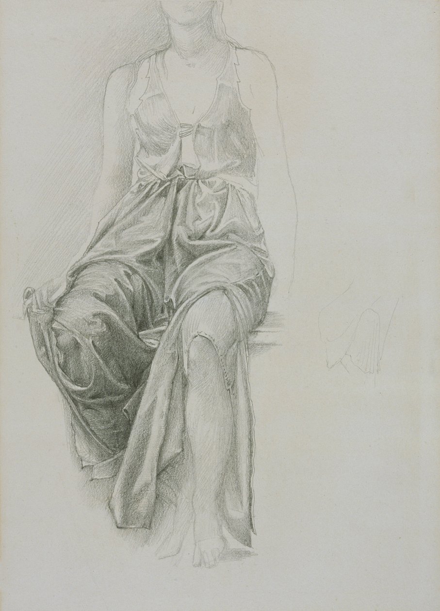 "Kapparitutkimus "Kuningas Cophetualle ja kerjäläisneidolle", vuodelta 1883. tekijältä Sir Edward Coley Burne Jones