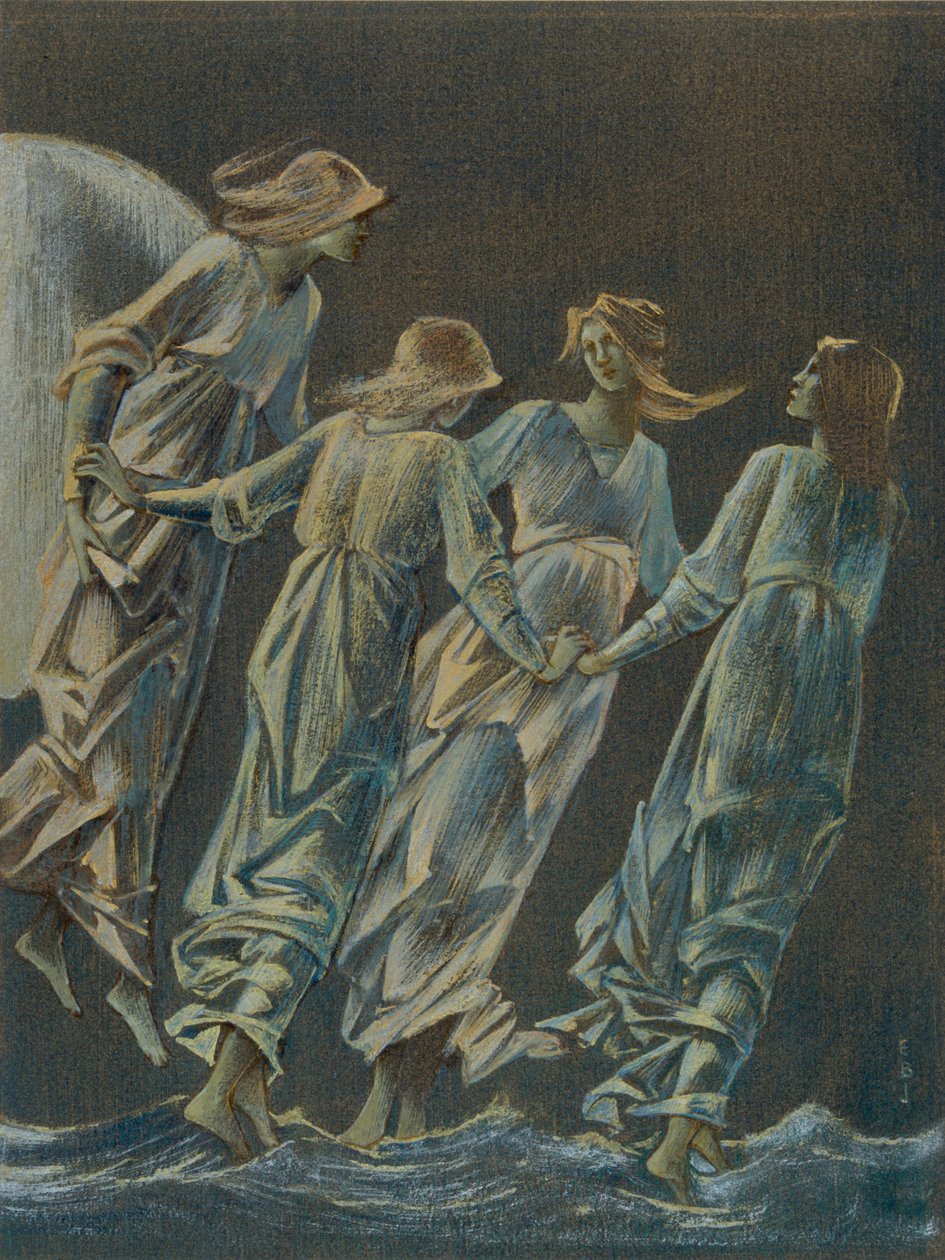 "Nymphs of the Moon", 1896. tekijältä Sir Edward Coley Burne Jones