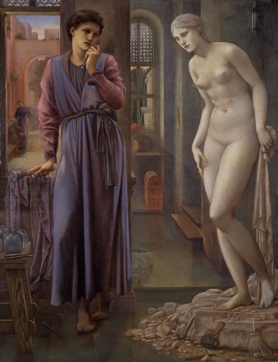 Pygmalion ja kuva - The Hand Refrains, 1878. tekijältä Sir Edward Coley Burne Jones