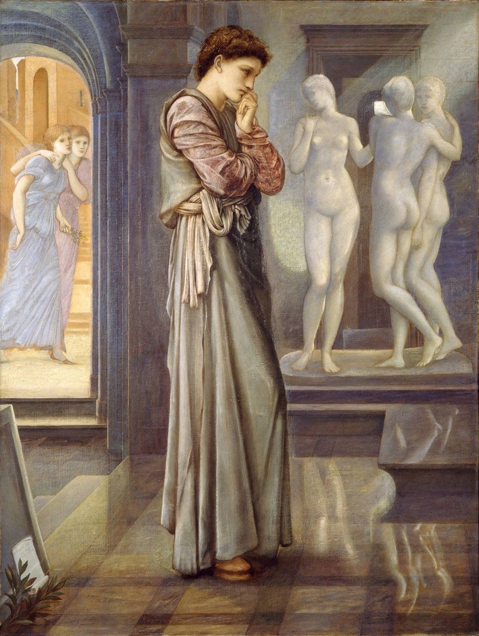 Pigmalió i la imatge - Els desitjos del cor, 1878. finlandès tekijältä Sir Edward Coley Burne Jones