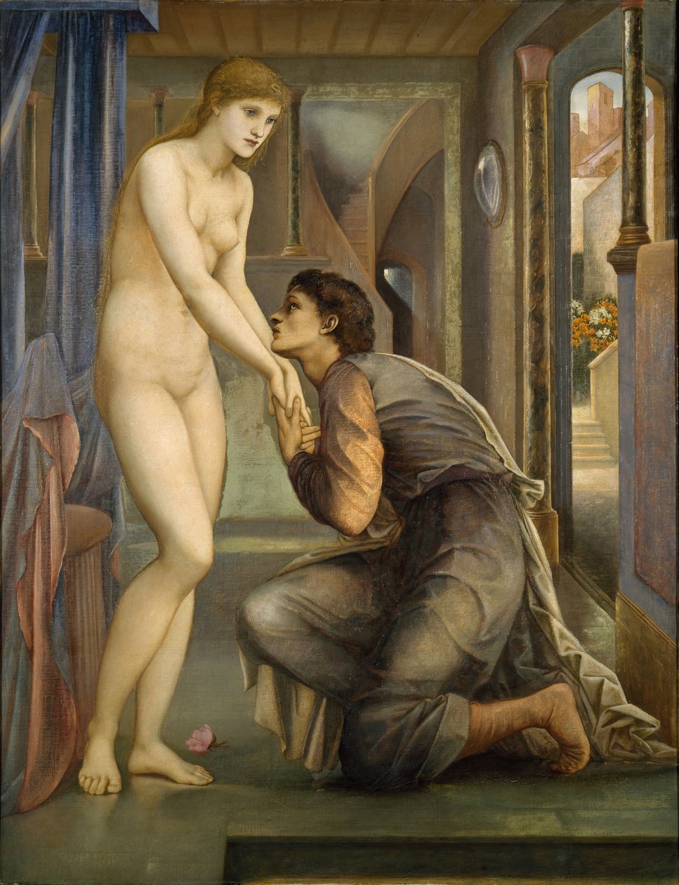 Pygmalion ja kuva - Sielu saavuttaa, 1878. tekijältä Sir Edward Coley Burne Jones