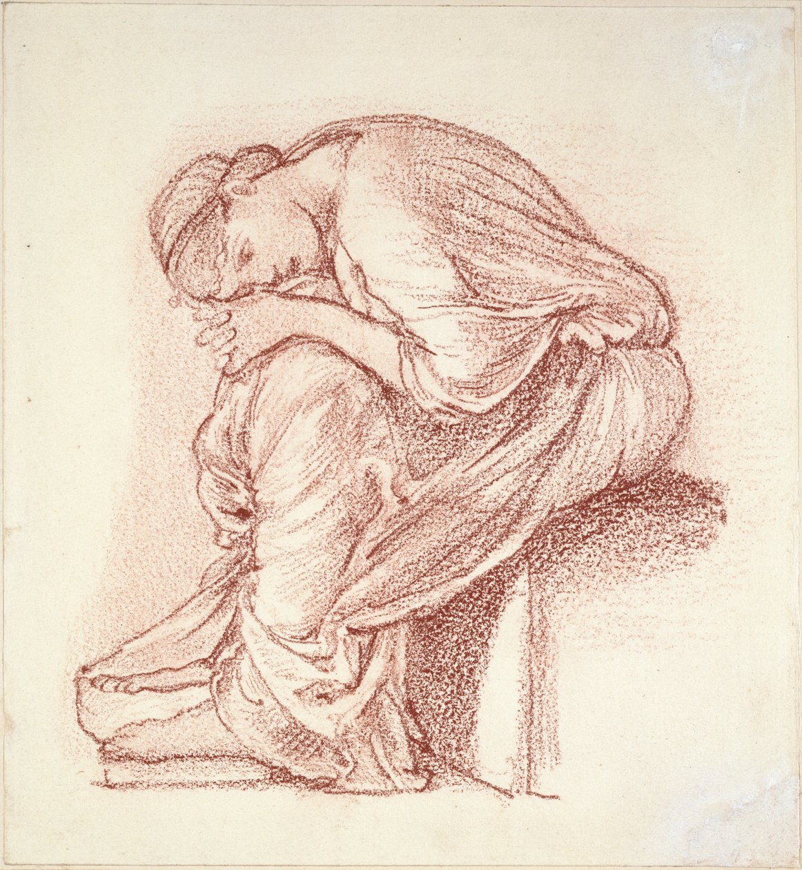 Istuva naisen hahmo, 1800-luvun loppu tekijältä Sir Edward Coley Burne Jones