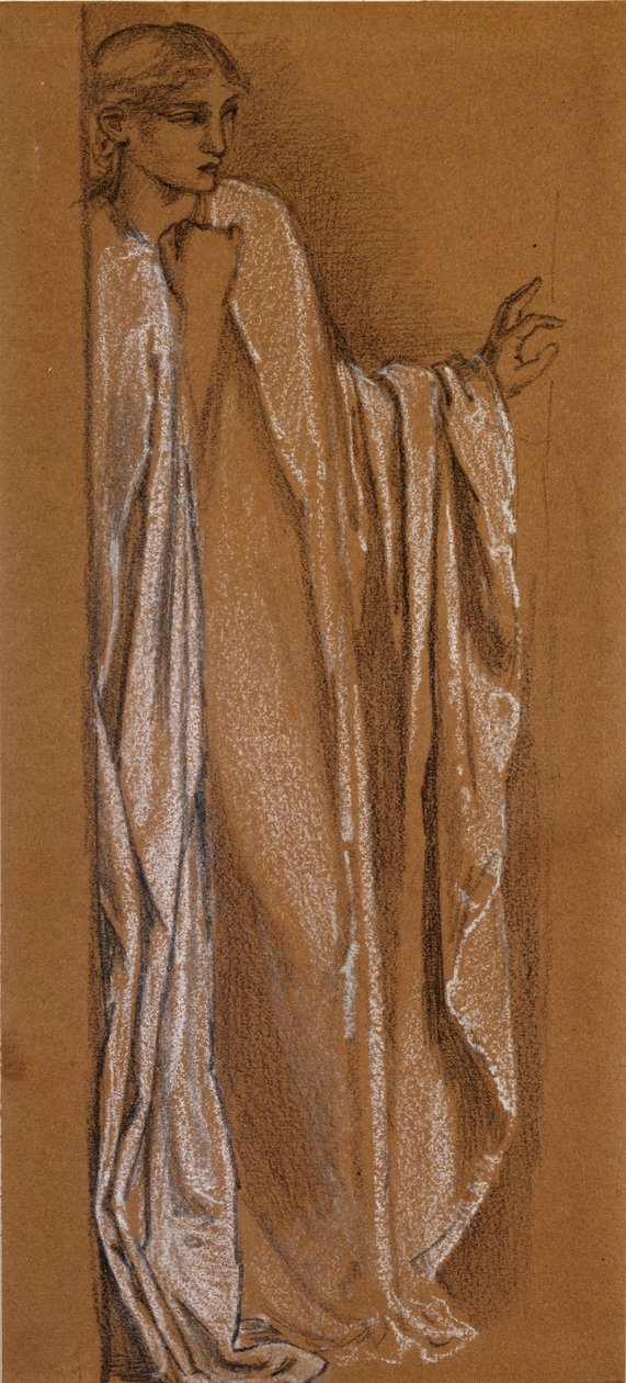 Tutkimus "Danaelle", 1800-luvun loppu tekijältä Sir Edward Coley Burne Jones