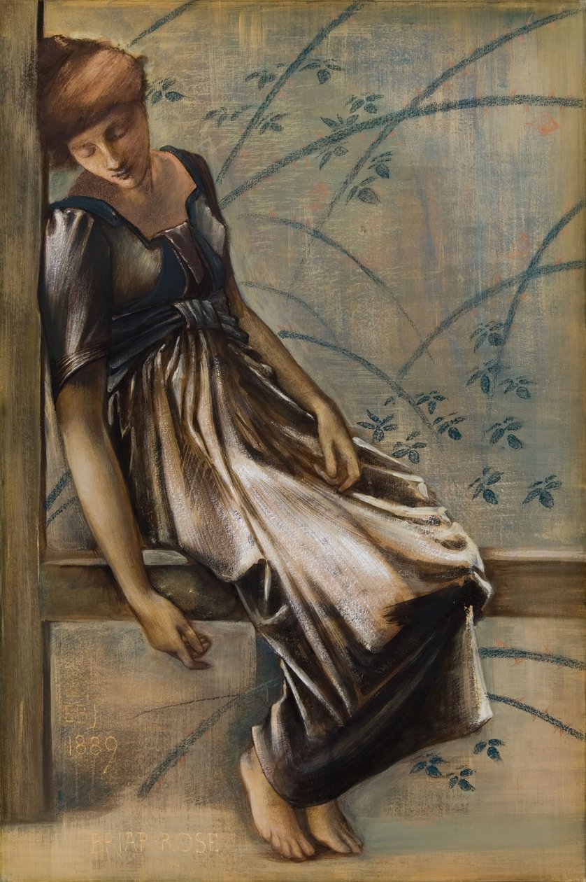 The Briar Rose Series - Tutkimus Garden Courtille, 1889. tekijältä Sir Edward Coley Burne Jones