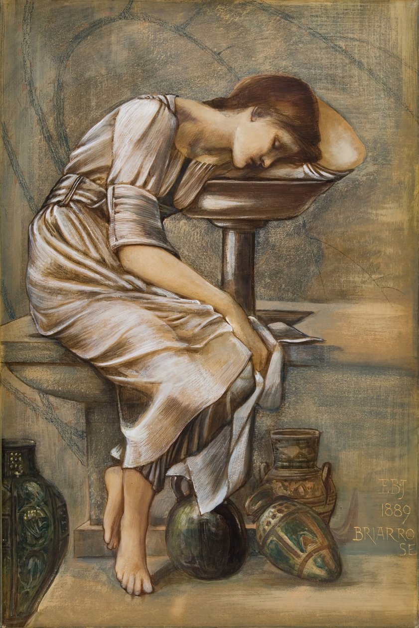 The Briar Rose Series - Tutkimus Garden Courtille, 1889. tekijältä Sir Edward Coley Burne Jones