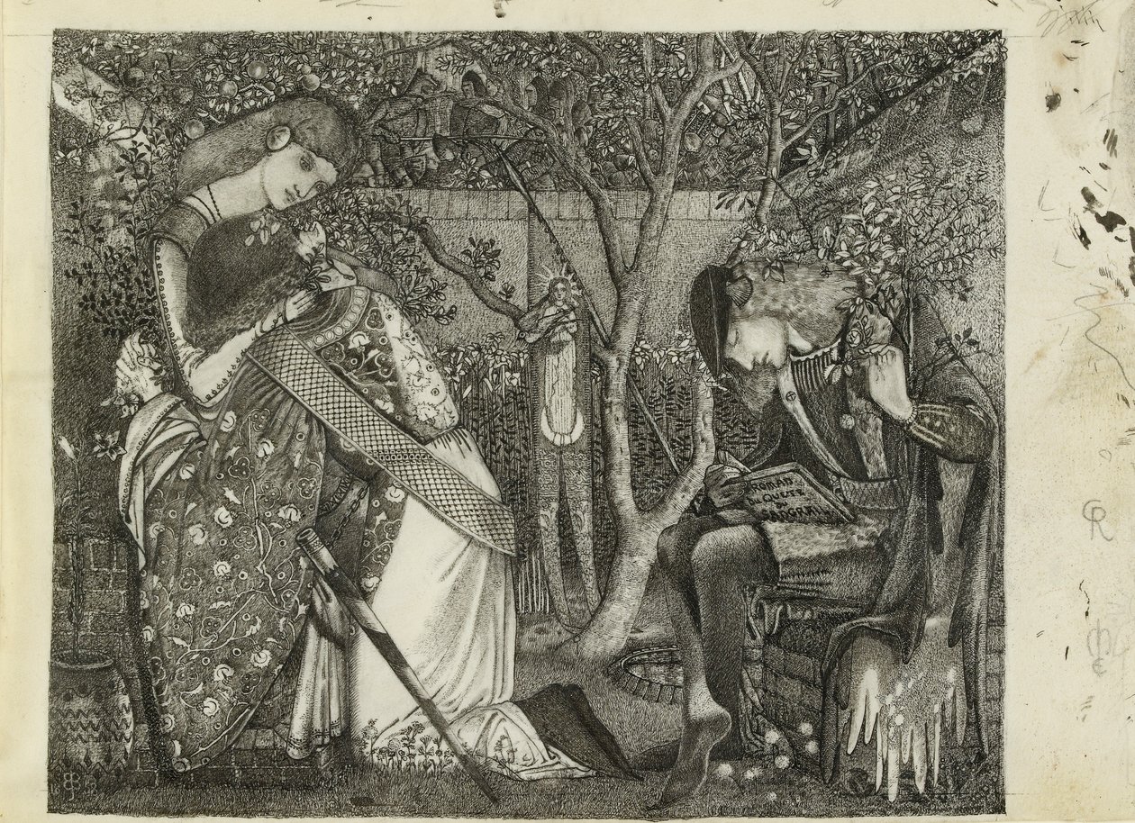 Ritarin jäähyväiset, 1858 tekijältä Sir Edward Coley Burne Jones
