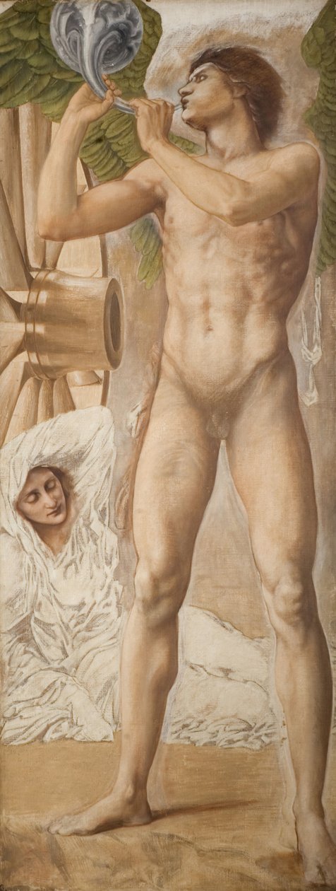 Troy Triptych - Tutkimus kuuluisuudesta kukistaa Fortune, 1875. tekijältä Sir Edward Coley Burne Jones
