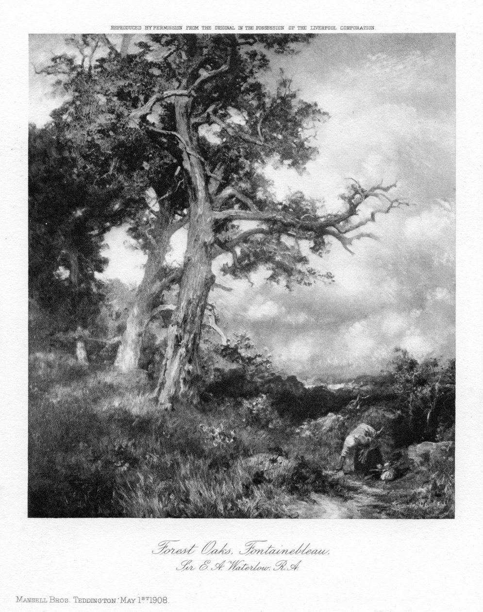 Forest Oaks, Fontainebleau, 1908. tekijältä Sir Ernest Albert Waterlow