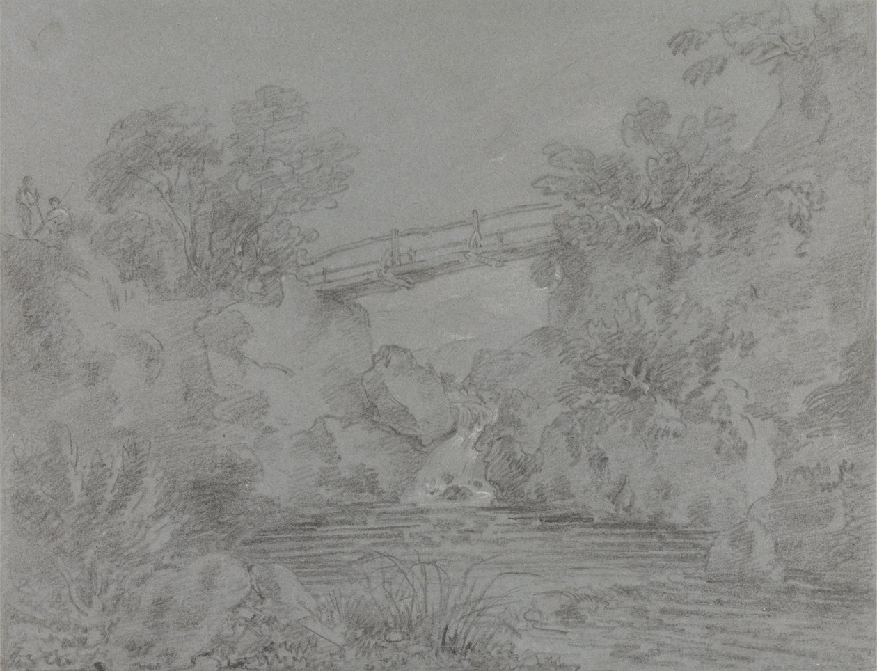 Silta altaan yli Llanrwstissa tekijältä Sir George Howland Beaumont seventh Baronet