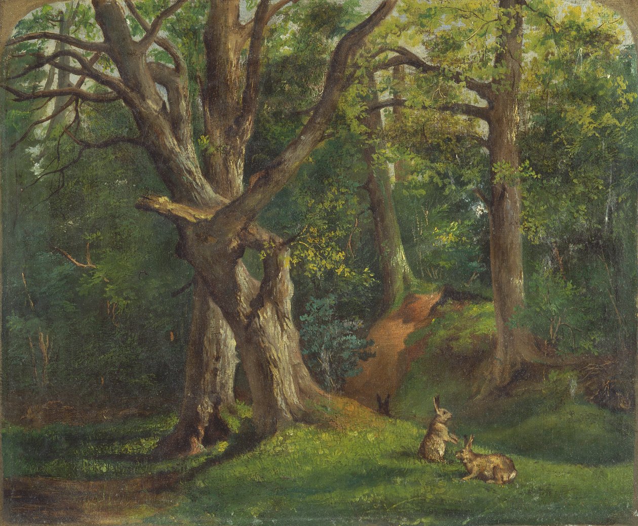 Metsäkohtaus kanien kanssa tekijältä Sir Hubert von Herkomer