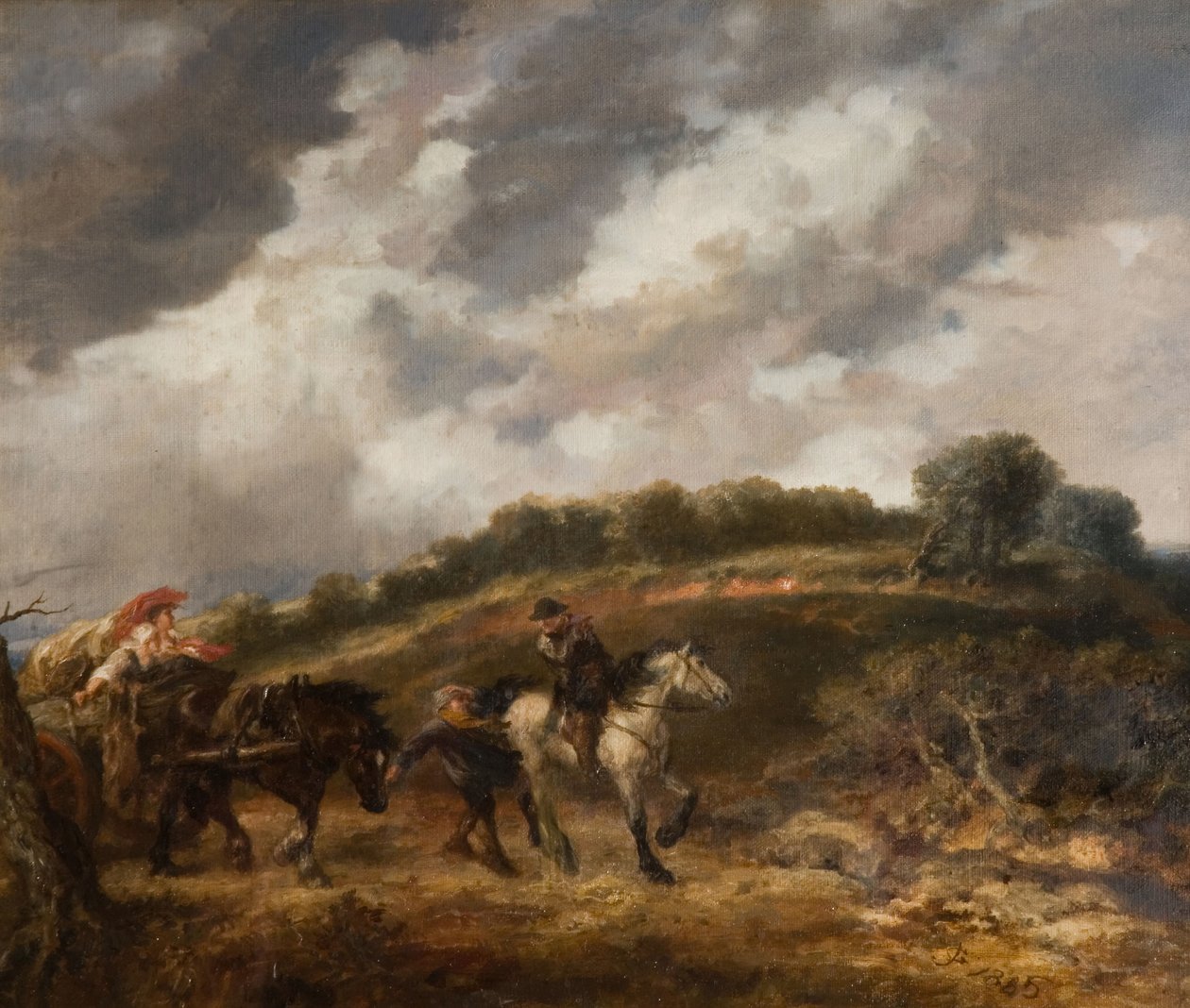 Tuulinen päivä, 1885. tekijältä Sir John Gilbert