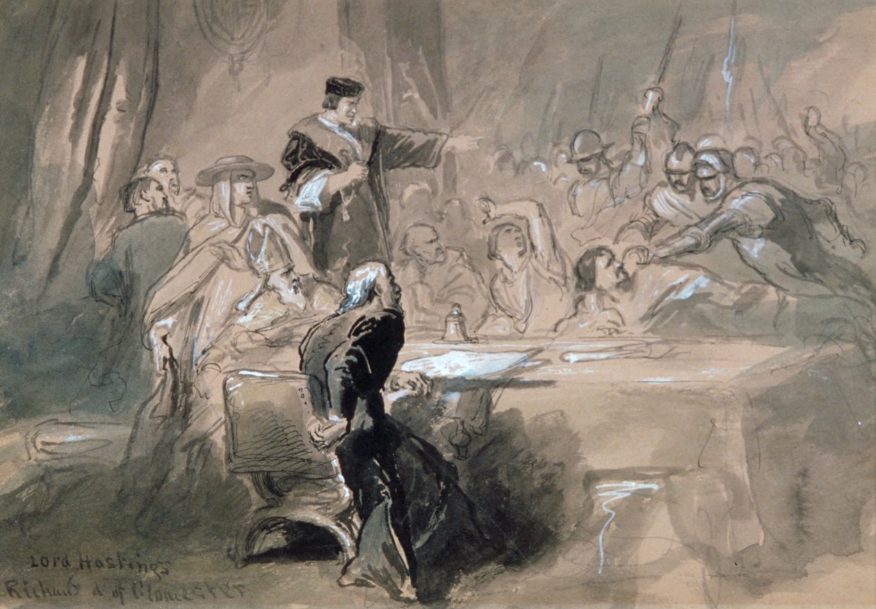 "Lord Hastingsin pidätys", 1856-1859 tekijältä Sir John Gilbert