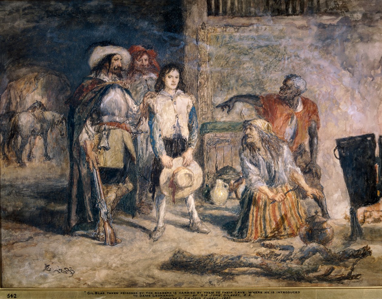 Gil Blas vangittiin, 1892. tekijältä Sir John Gilbert