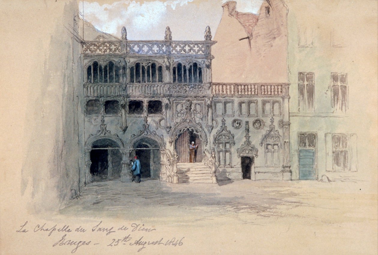"Jumalan veren kappeli, Bruggessa", 1846 tekijältä Sir John Gilbert