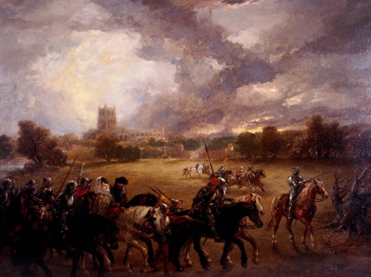 "Margaret of Anjou vangittiin Tewkesburyn taistelun jälkeen", 1875. tekijältä Sir John Gilbert