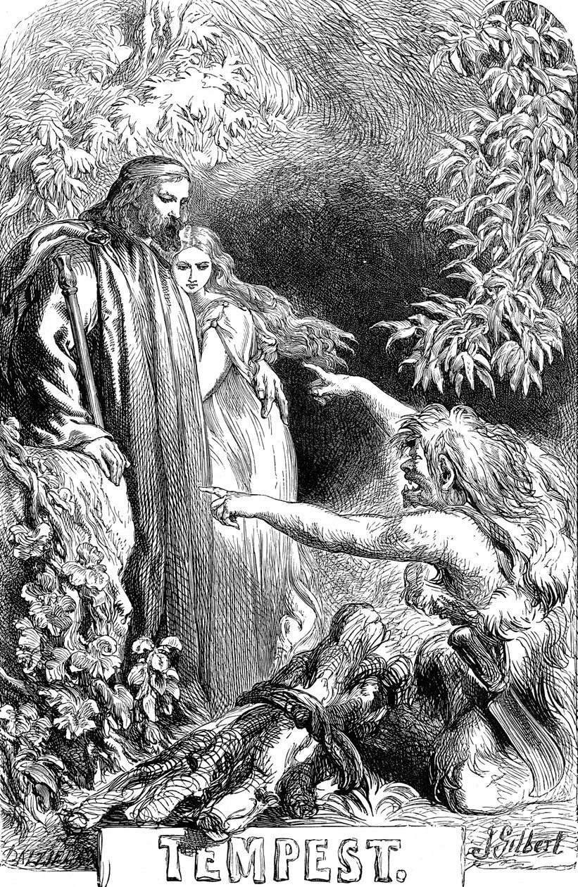 Kohtaus Shakespearen Myrskystä, 1856-1858 tekijältä Sir John Gilbert