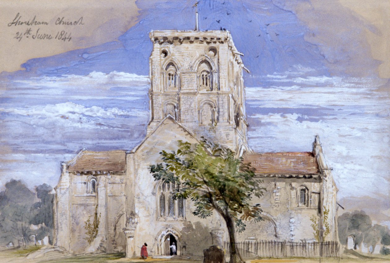 Shorehamin kirkko, Kent, 1844 tekijältä Sir John Gilbert