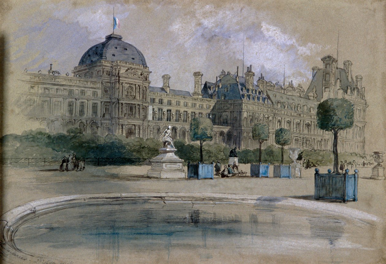 Tuileries, Pariisi, Ranska, 1846 tekijältä Sir John Gilbert