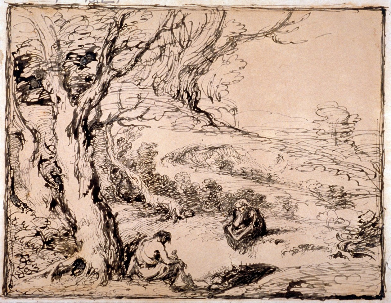 "Timon ja Apemantus", 1883 tekijältä Sir John Gilbert