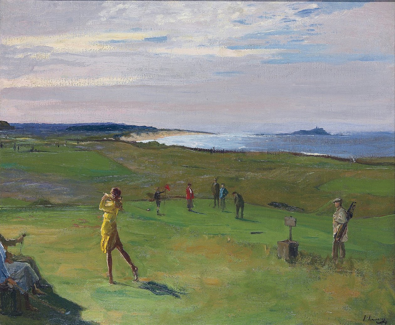 Golfkenttä, North Berwick tekijältä Sir John Lavery
