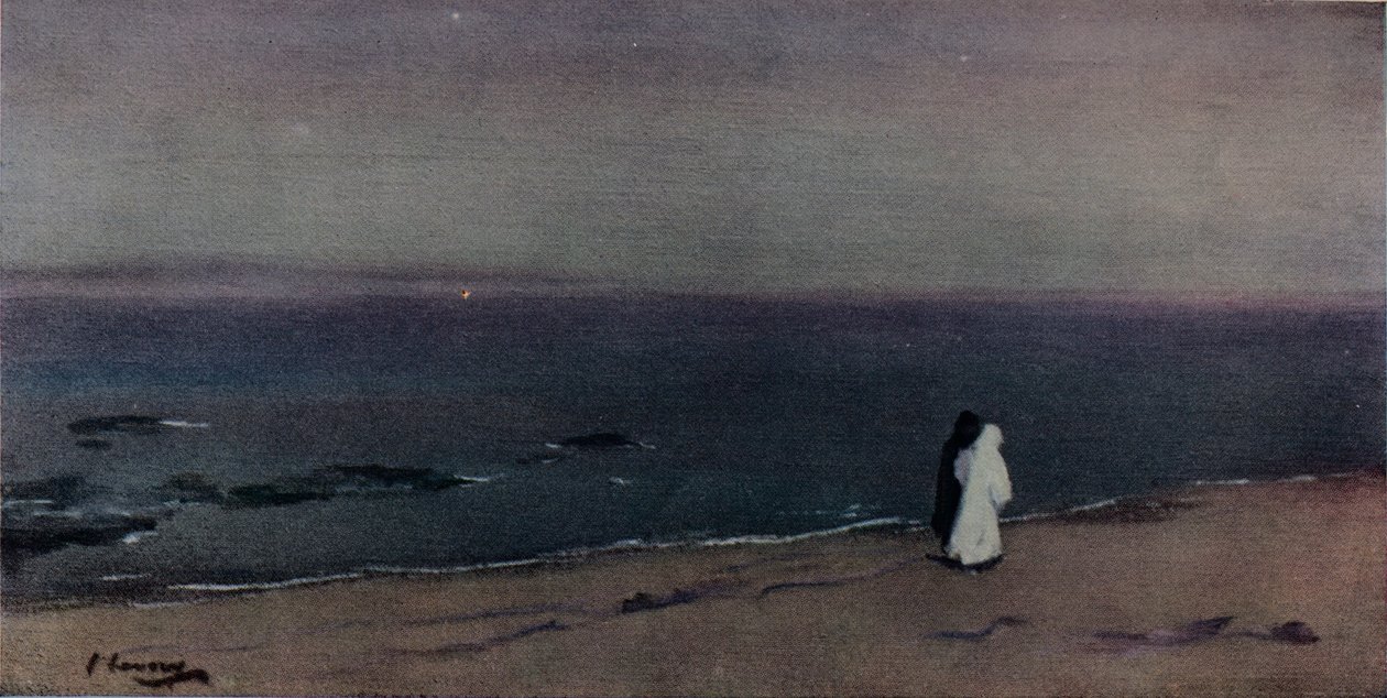 Merenranta, Moonlight, c1908 tekijältä Sir John Lavery