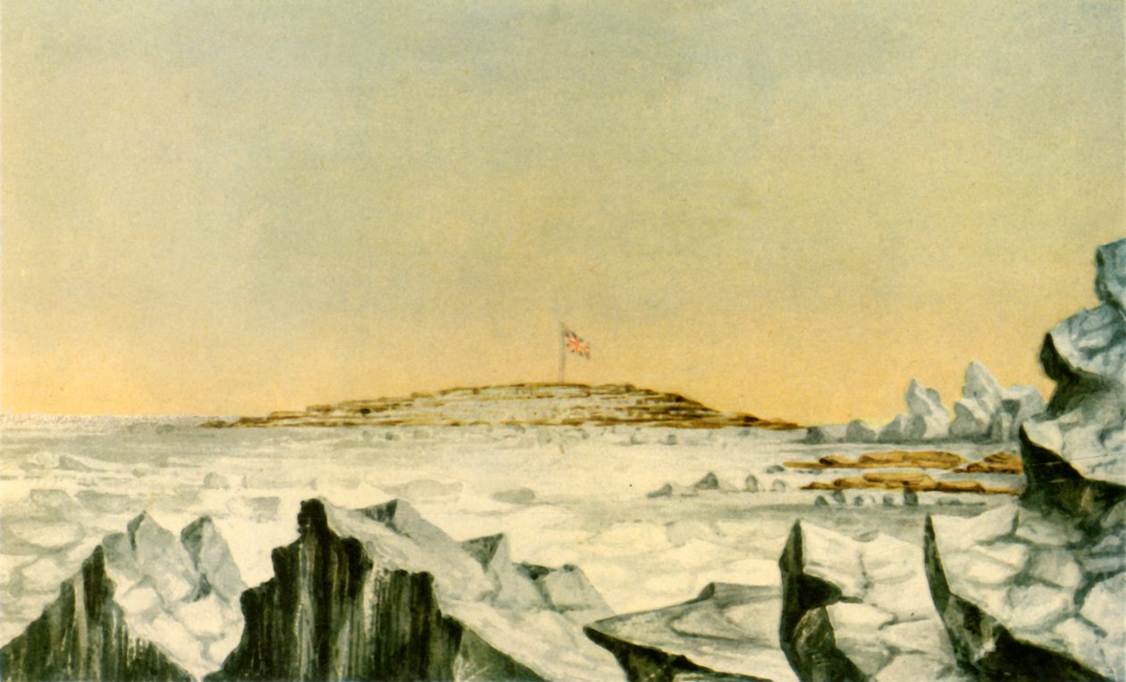 "Pohjoinen napa", 1800-luvun alkupuoliväli, 1946. tekijältä Sir John Ross