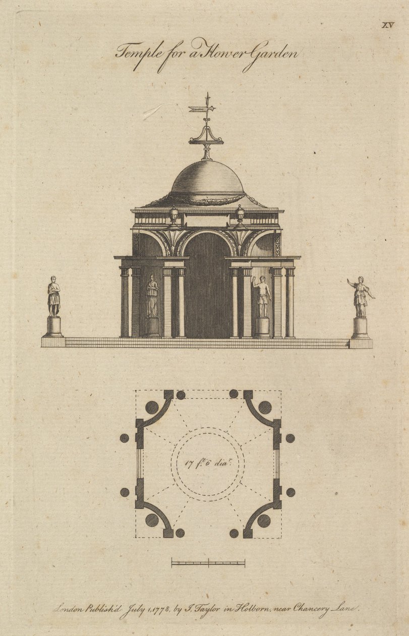 Kukkapuutarhan temppeli, 1778. tekijältä Sir John Soane