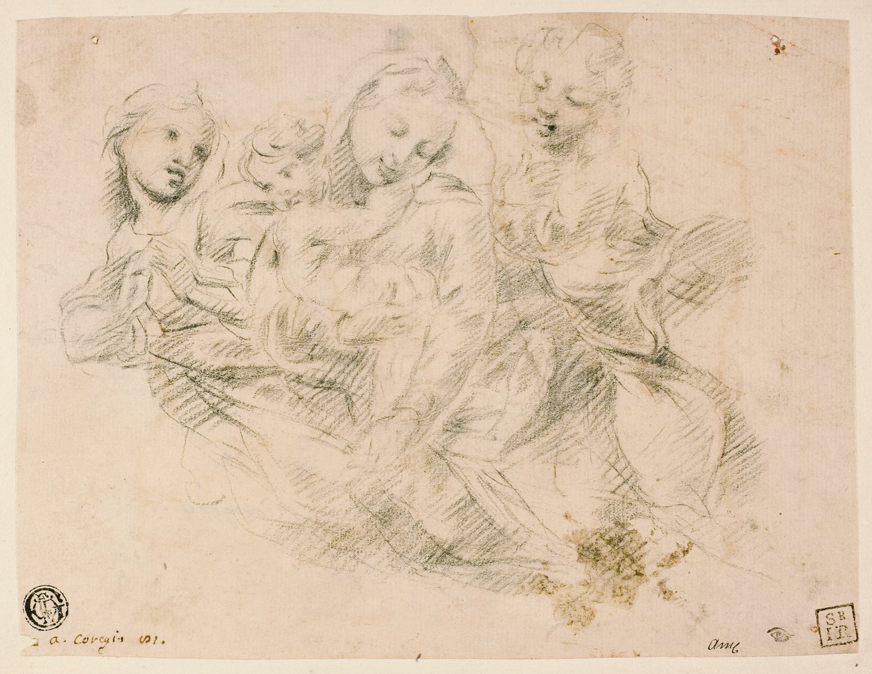 Madonna ja lapsi kahden enkelin kanssa tekijältä Sir Joshua Reynolds