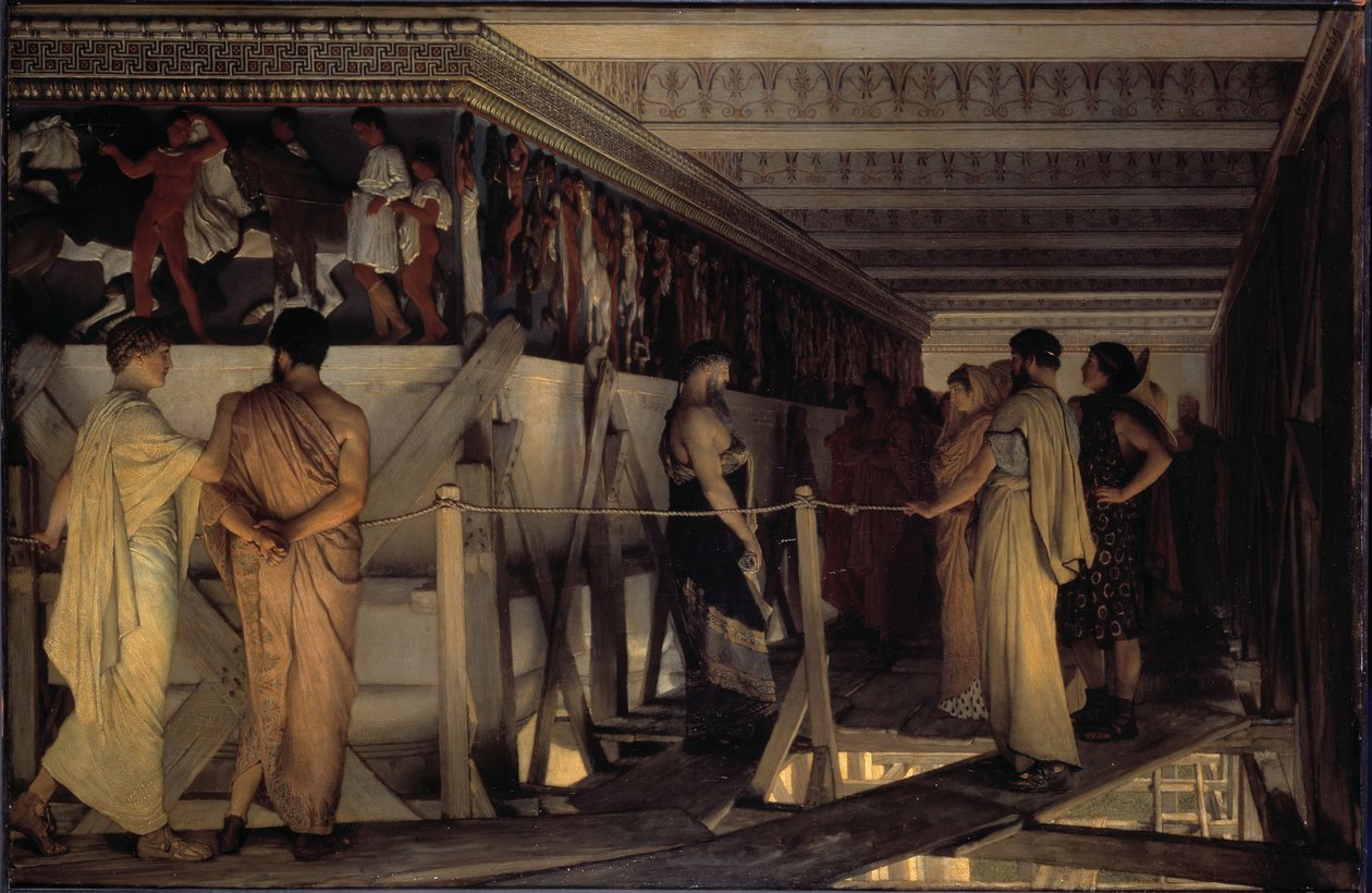Pheidias ja Parthenonin friisi, 1868-69 tekijältä Sir Lawrence Alma Tadema