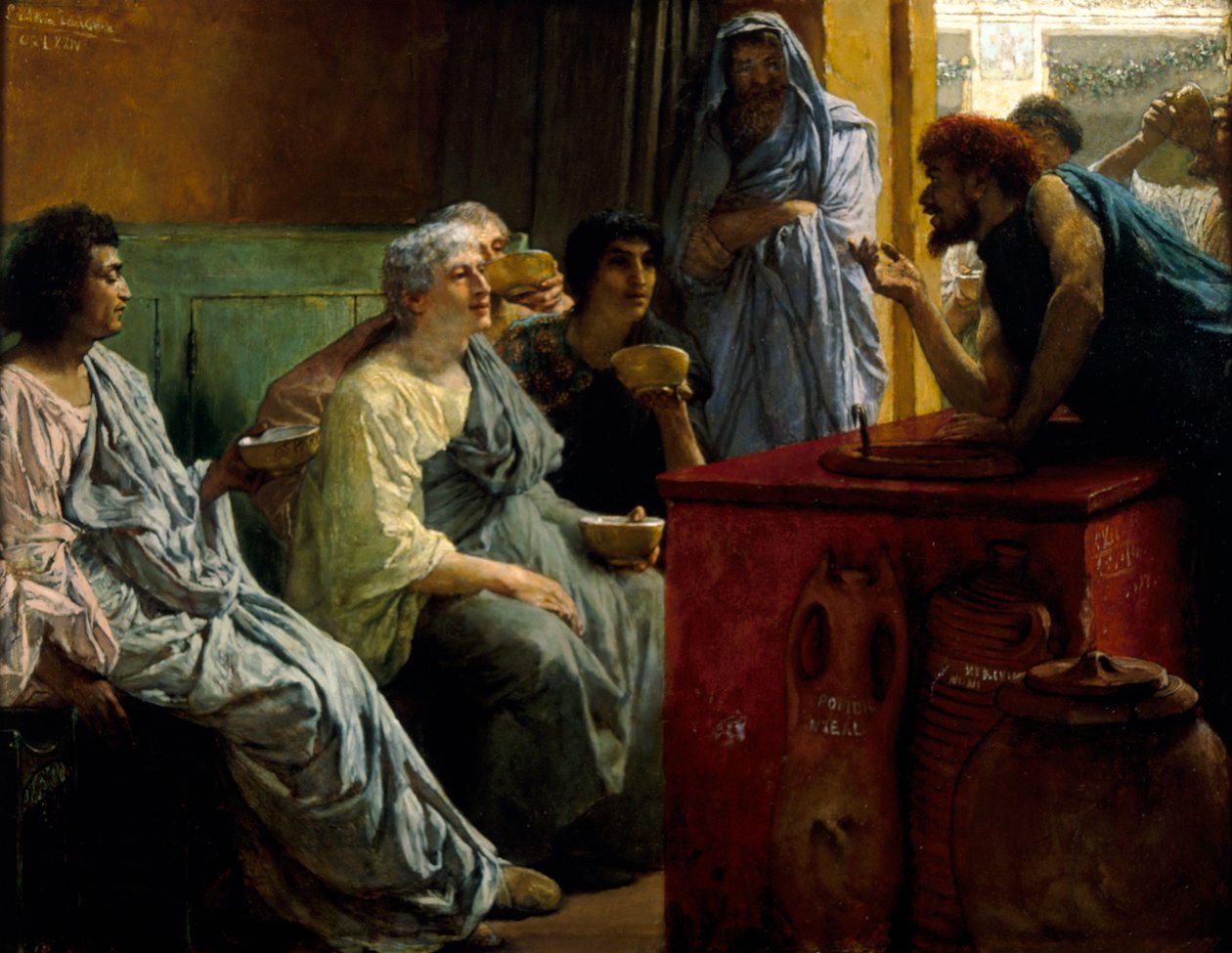 "The Wine Shop", 1869-1874 tekijältä Sir Lawrence Alma Tadema
