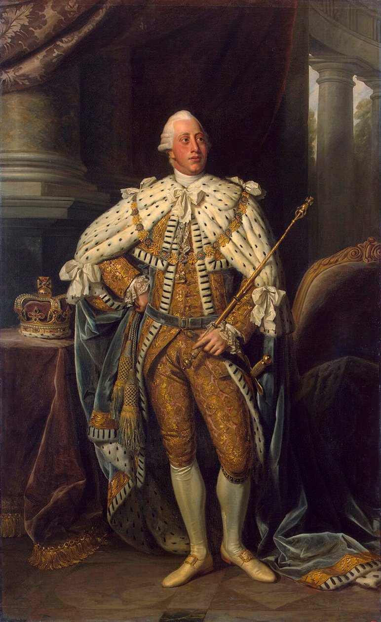 Yhdistyneen kuningaskunnan kuninkaan George III:n muotokuva, 1738-1820, 1773. tekijältä Sir Nathaniel Dance