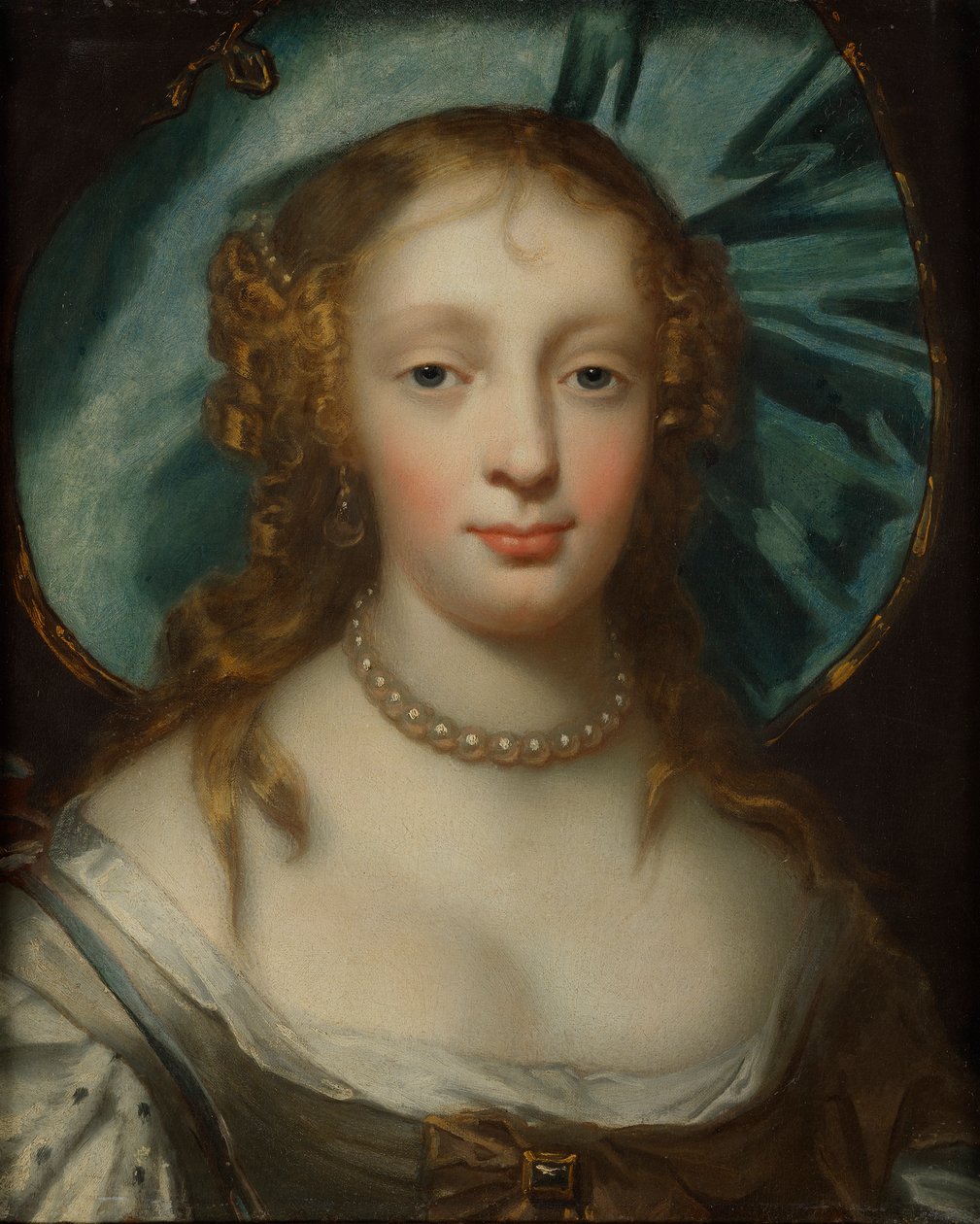 Muotokuva naisesta, jolla on sininen hattu tekijältä Sir Peter Lely