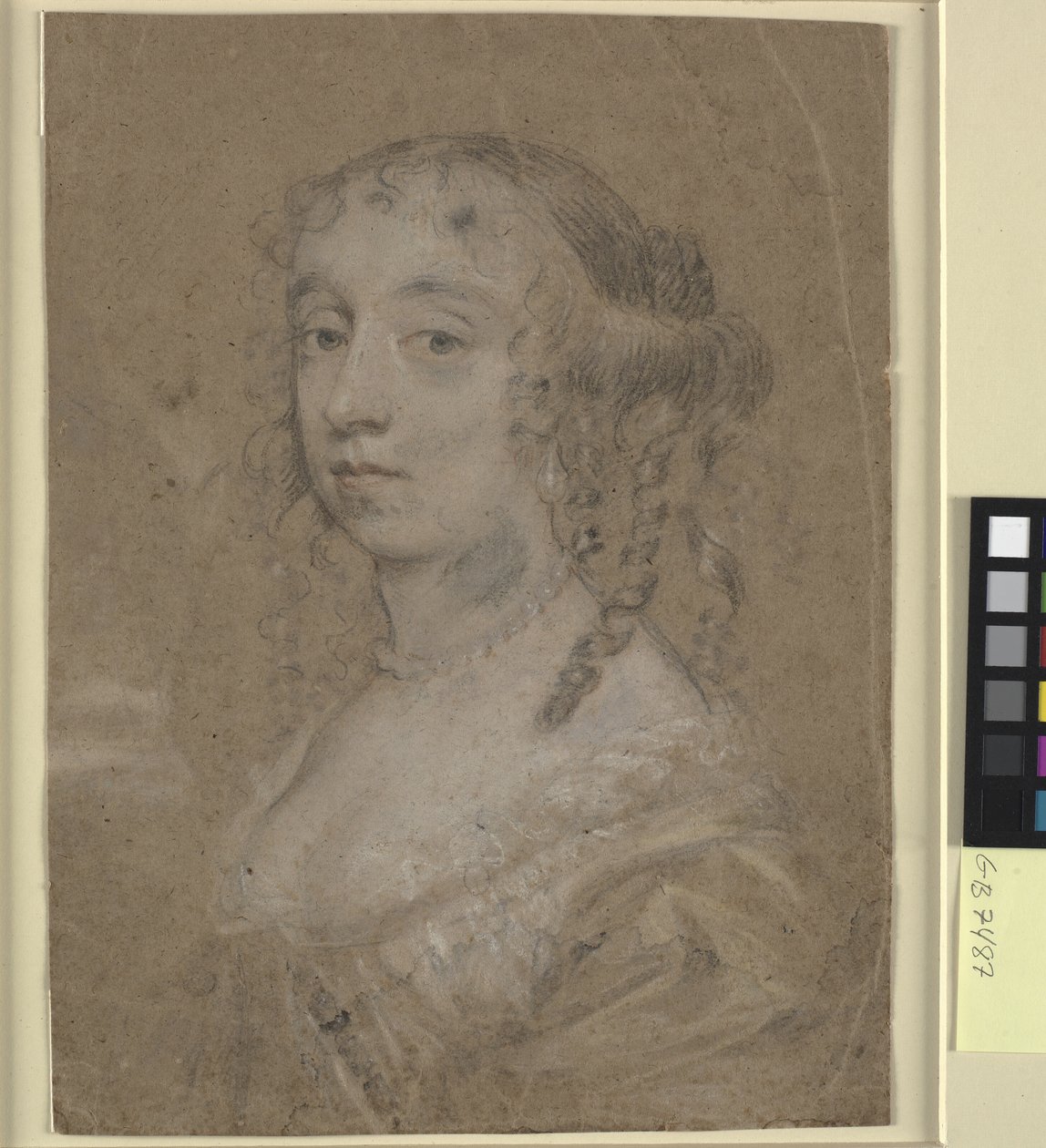 Pää ja hartiat naisen muotokuva tekijältä Sir Peter Lely