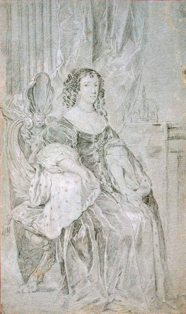 Katariina Braganzan muotokuva 1638-1705, 1670-luku. tekijältä Sir Peter Lely