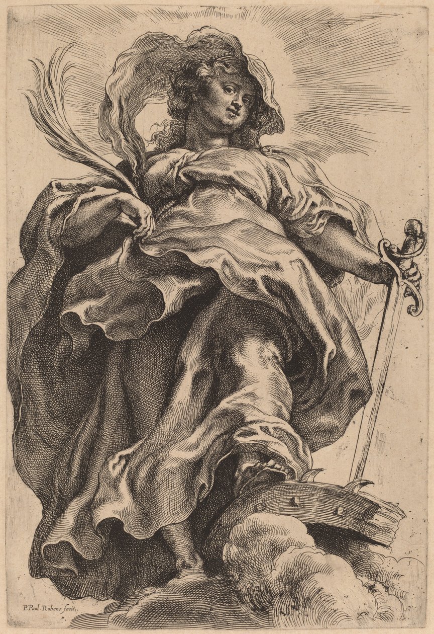 Pyhä Katariina pilvissä tekijältä Sir Peter Paul Rubens